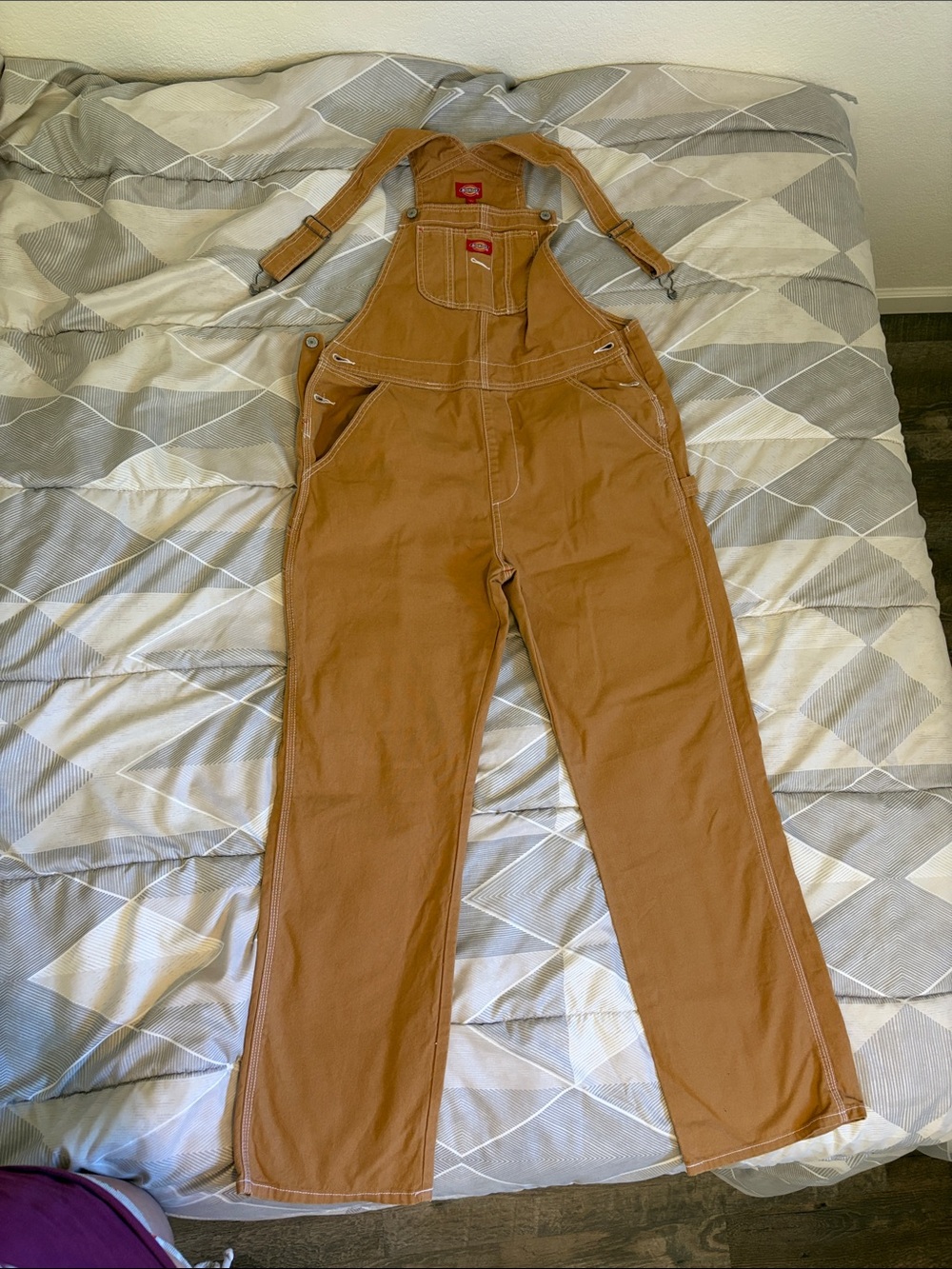 Dickies Women's Tan Carpenter Overalls